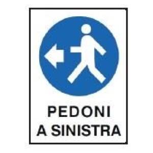Segnale in polionda  40x60 pedoni lato sx