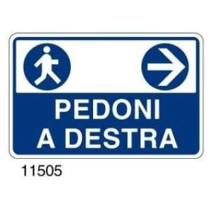 Segnale 500x330 pedoni a destra fig. 05
