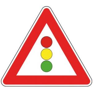 Segnale triangolare cm90 semaforo figura ii 31/a art.99 classe 1